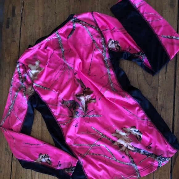 Women's Tall Woods Element Mossy Oak Pink Camo Top XL - Picture 4 of 13